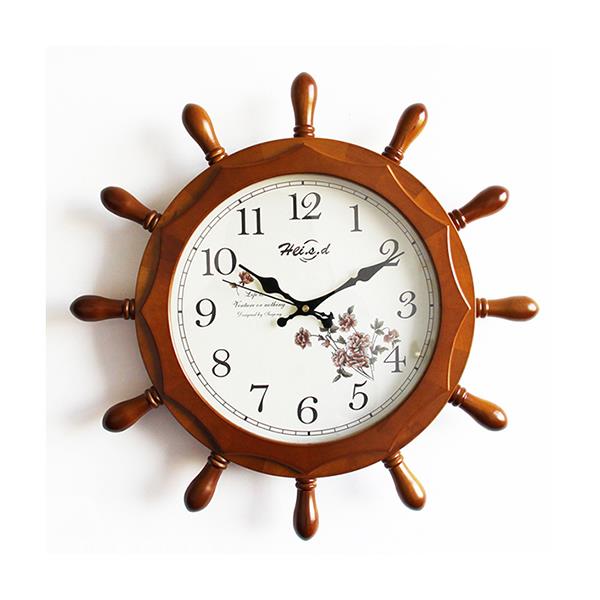 Creative Seafaring Rudder Design Wooden Wall Clock - Feel Good Mattress